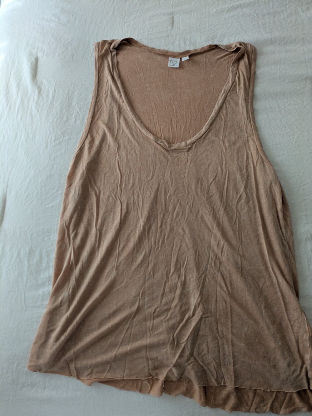 bp Scoop Neck Tank Top — Beige/Tan